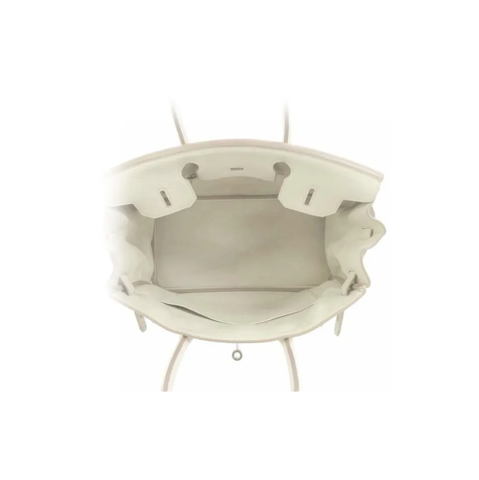 Hermès Vintage - Taurillon Clemence Birkin 30 - White - Leather Handbag - Avvenice