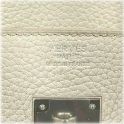 Hermès Vintage - Taurillon Clemence Birkin 30 - White - Leather Handbag - Avvenice