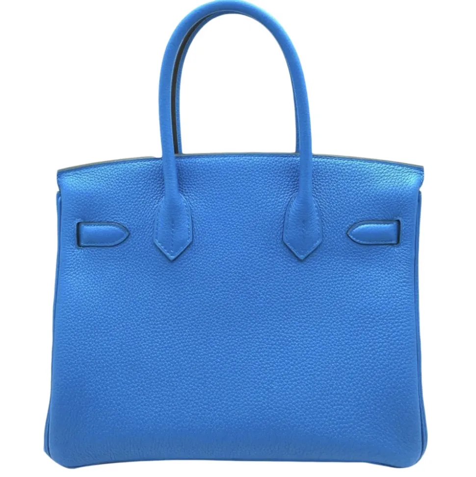 Hermès Vintage - Taurillon Clemence Birkin 30 - Blue - Leather Handbag - Avvenice