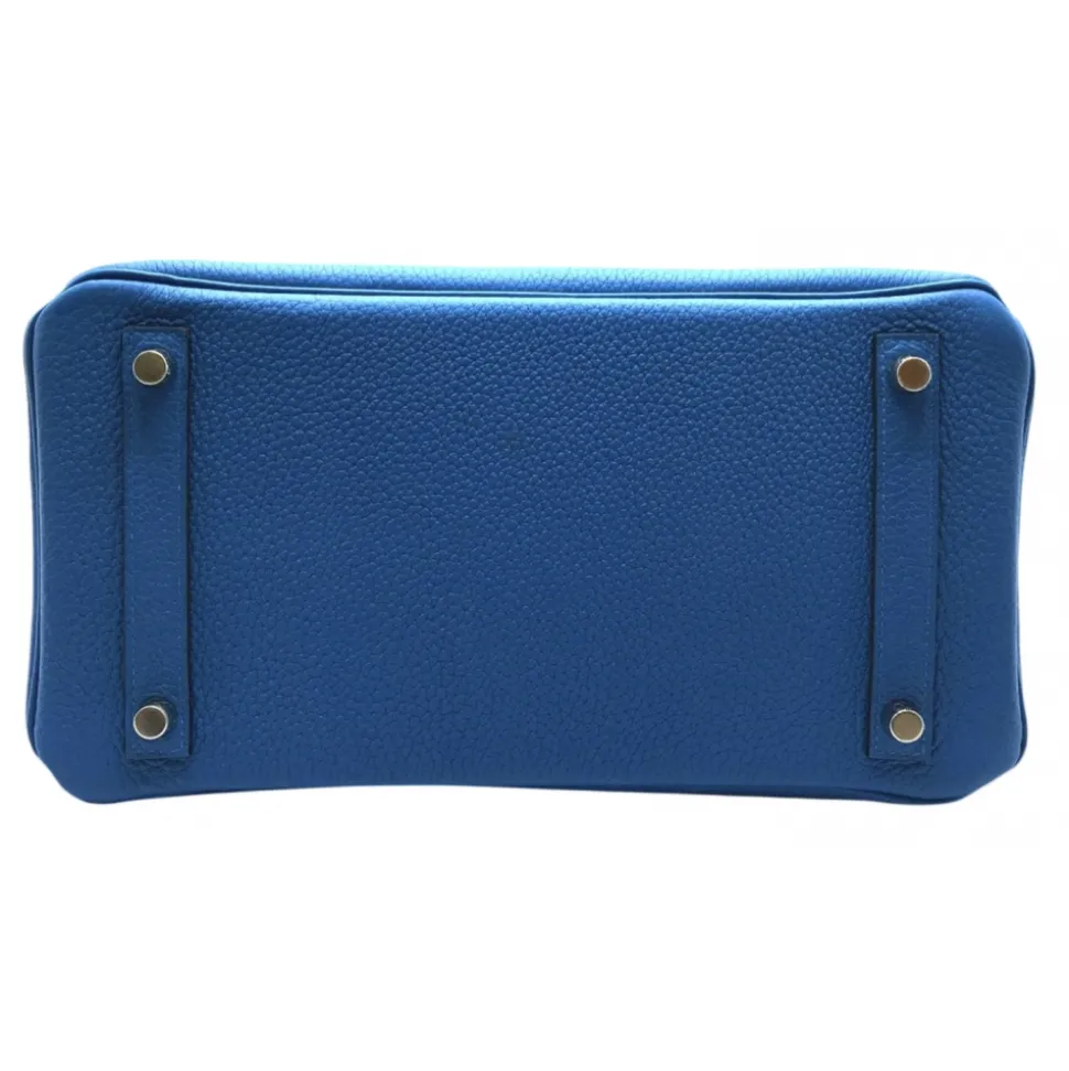 Hermès Vintage - Taurillon Clemence Birkin 30 - Blue - Leather Handbag - Avvenice