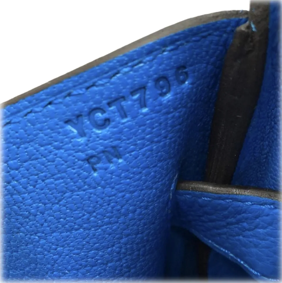 Hermès Vintage - Taurillon Clemence Birkin 30 - Blue - Leather Handbag - Avvenice