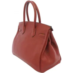 Hermès Vintage - Taurillon Clemence Birkin 30 - Red Burgundy - Leather Handbag - Avvenice