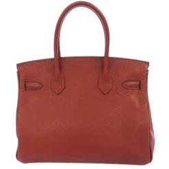 Hermès Vintage - Taurillon Clemence Birkin 30 - Red Burgundy - Leather Handbag - Avvenice