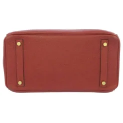 Hermès Vintage - Taurillon Clemence Birkin 30 - Red Burgundy - Leather Handbag - Avvenice