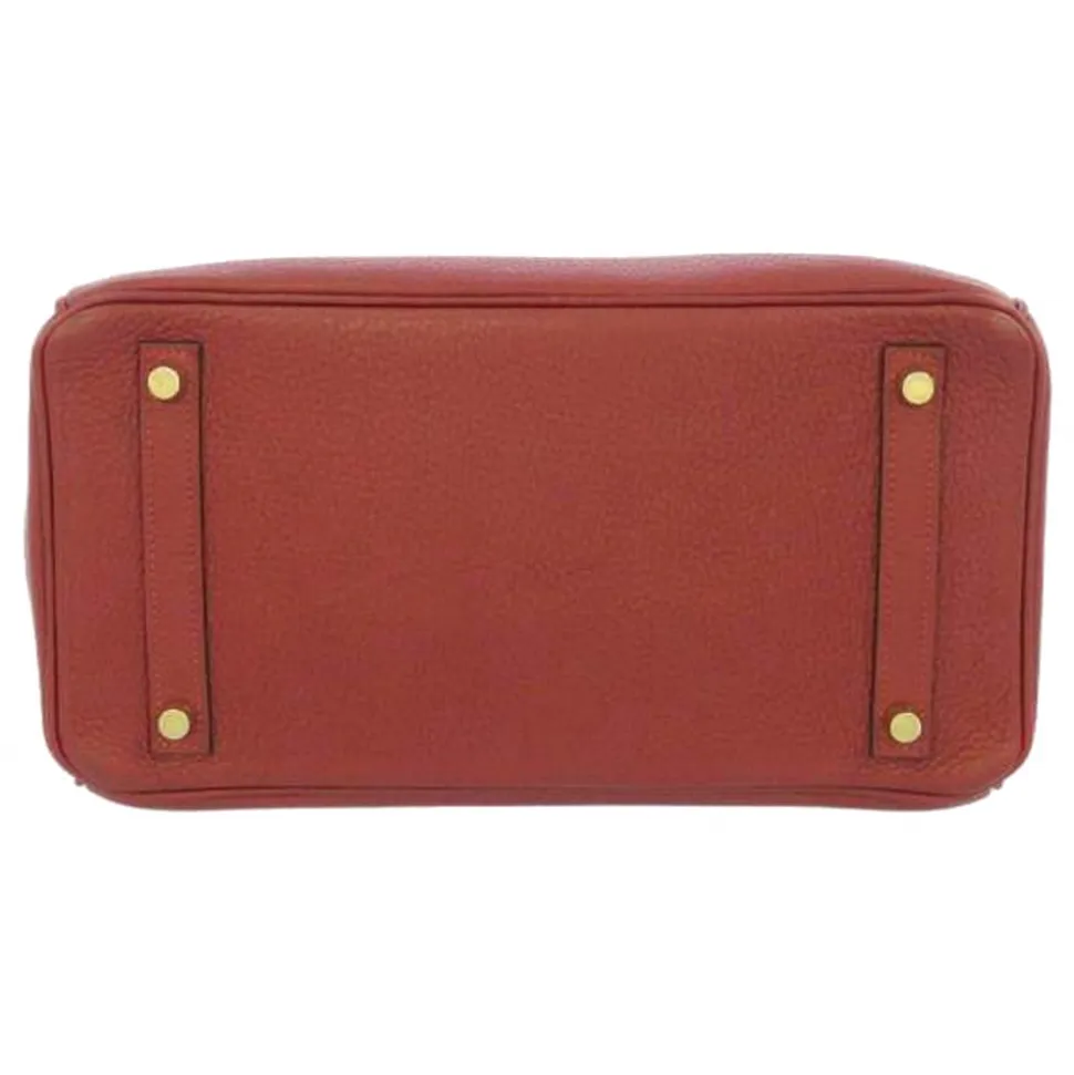 Hermès Vintage - Taurillon Clemence Birkin 30 - Red Burgundy - Leather Handbag - Avvenice