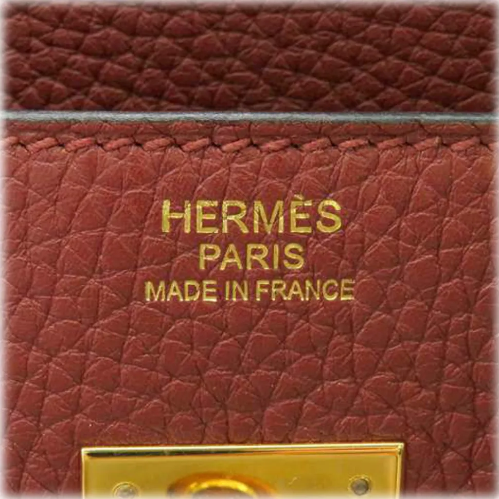Hermès Vintage - Taurillon Clemence Birkin 30 - Red Burgundy - Leather Handbag - Avvenice