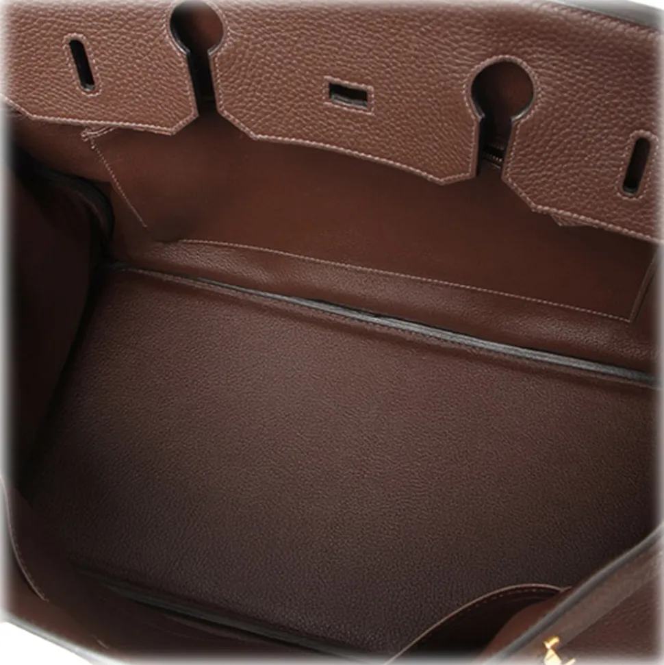 Hermès Vintage - Taurillon Clemence Birkin 40 - Brown - Leather Handbag - Avvenice
