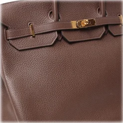Hermès Vintage - Taurillon Clemence Birkin 40 - Brown - Leather Handbag - Avvenice