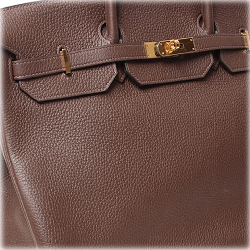 Hermès Vintage - Taurillon Clemence Birkin 40 - Brown - Leather Handbag - Avvenice