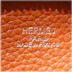 Hermès Vintage - Taurillon Clemence Sac Good News Crossbody Bag - Orange - Leather Crossbody Bag - Avvenice