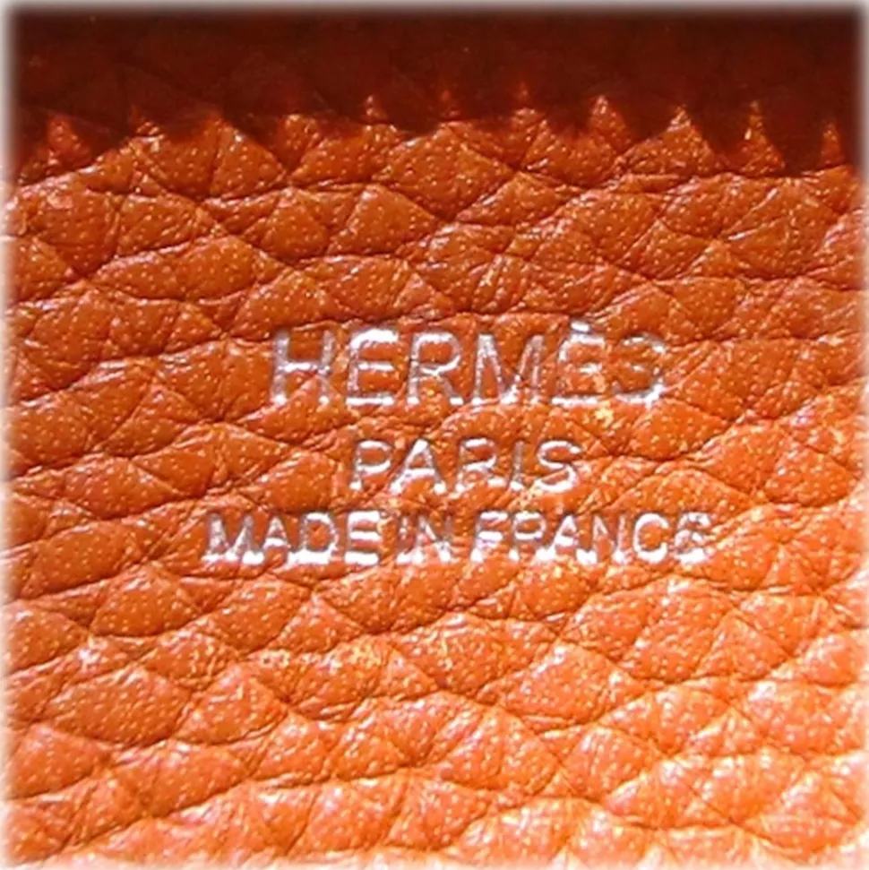 Hermès Vintage - Taurillon Clemence Sac Good News Crossbody Bag - Orange - Leather Crossbody Bag - Avvenice