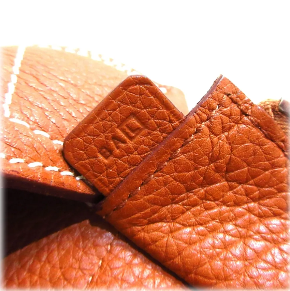 Hermès Vintage - Taurillon Clemence Sac Good News Crossbody Bag - Orange - Leather Crossbody Bag - Avvenice