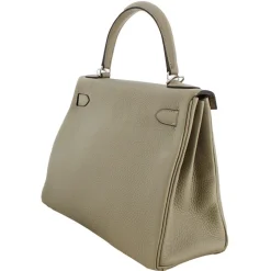 Hermès Vintage - Taurillon Clemence Kelly 28 - Gray - Leather Handbag - Avvenice