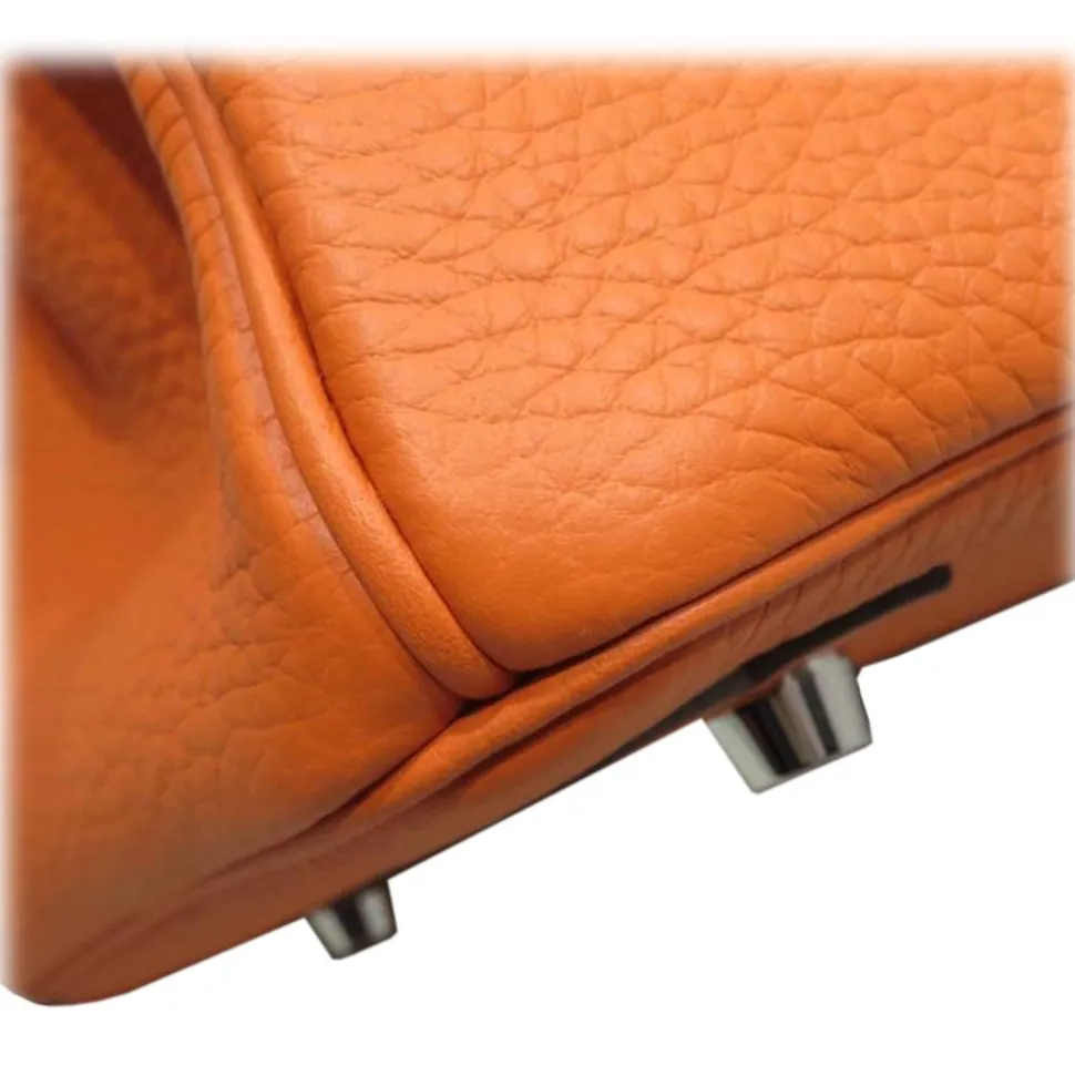 Hermès Vintage - Taurillon Clemence Birkin 30 - Orange - Leather Handbag - Avvenice