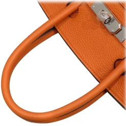 Hermès Vintage - Taurillon Clemence Birkin 30 - Orange - Leather Handbag - Avvenice