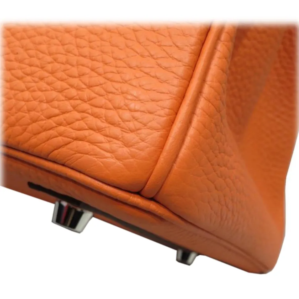 Hermès Vintage - Taurillon Clemence Birkin 30 - Orange - Leather Handbag - Avvenice