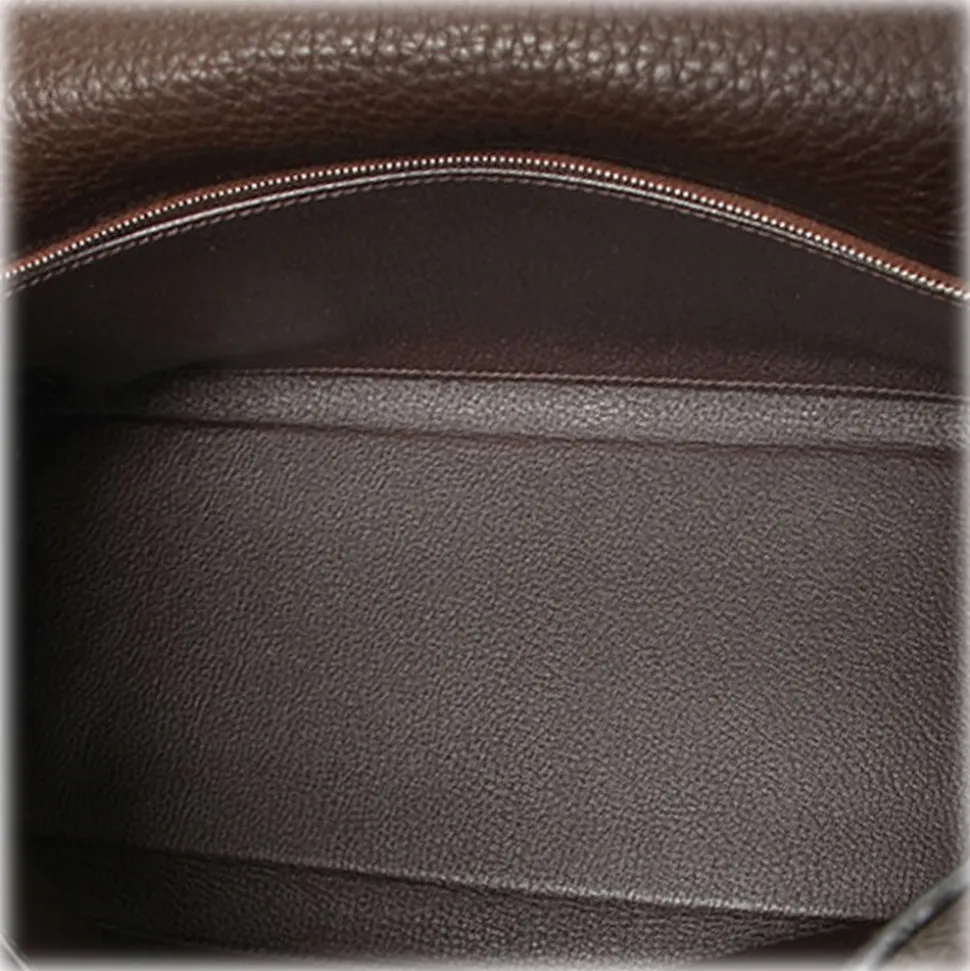 Hermès Vintage - Taurillon Clemence Kelly Retourne 32 - Dark Brown - Leather Handbag - Avvenice