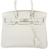 Hermès Vintage - Taurillon Birkin 30 - Light Gray - Leather Handbag - Avvenice