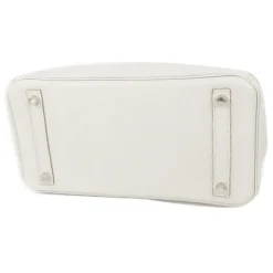 Hermès Vintage - Taurillon Birkin 30 - Light Gray - Leather Handbag - Avvenice