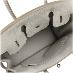 Hermès Vintage - Taurillon Birkin 30 - Light Gray - Leather Handbag - Avvenice