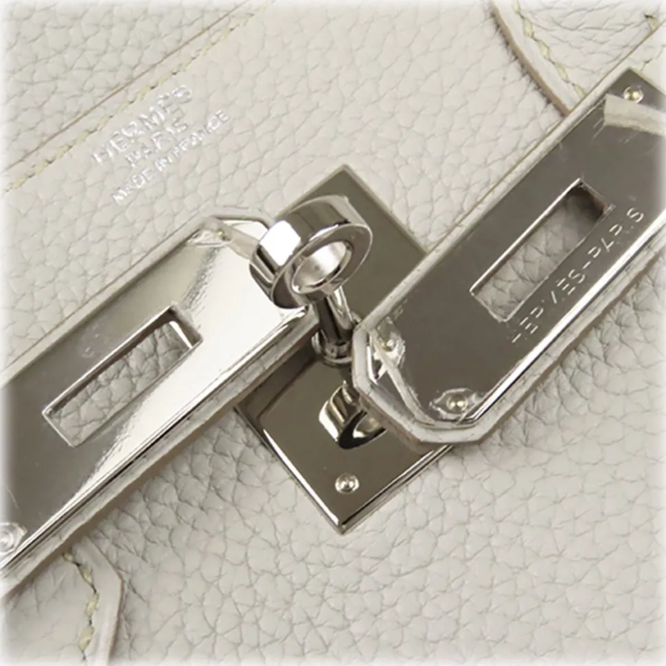 Hermès Vintage - Taurillon Birkin 30 - Light Gray - Leather Handbag - Avvenice