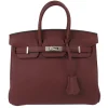 Hermès Vintage - Togo Birkin 25 - Red Burgundy - Leather Handbag - Avvenice