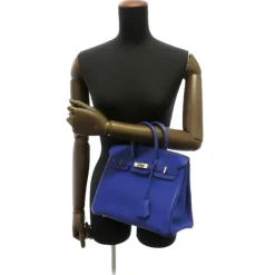 Hermès Vintage - Togo Birkin 25 - Blue - Leather Handbag - Avvenice