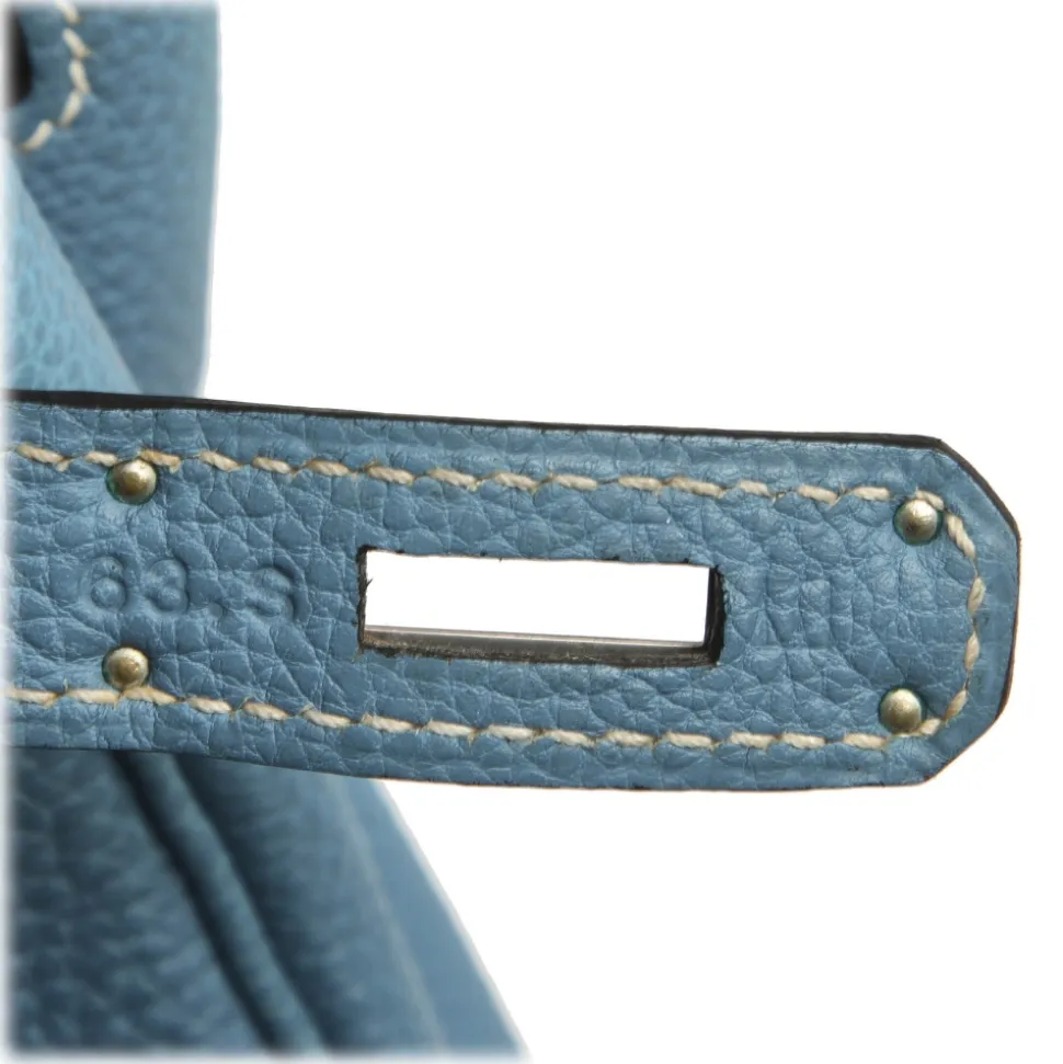 Hermès Vintage - Togo Birkin 35 Bag - Blue - Leather and Calf Handbag - Luxury High Quality - Avvenice