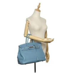 Hermès Vintage - Togo Birkin 35 Bag - Blue - Leather and Calf Handbag - Luxury High Quality - Avvenice