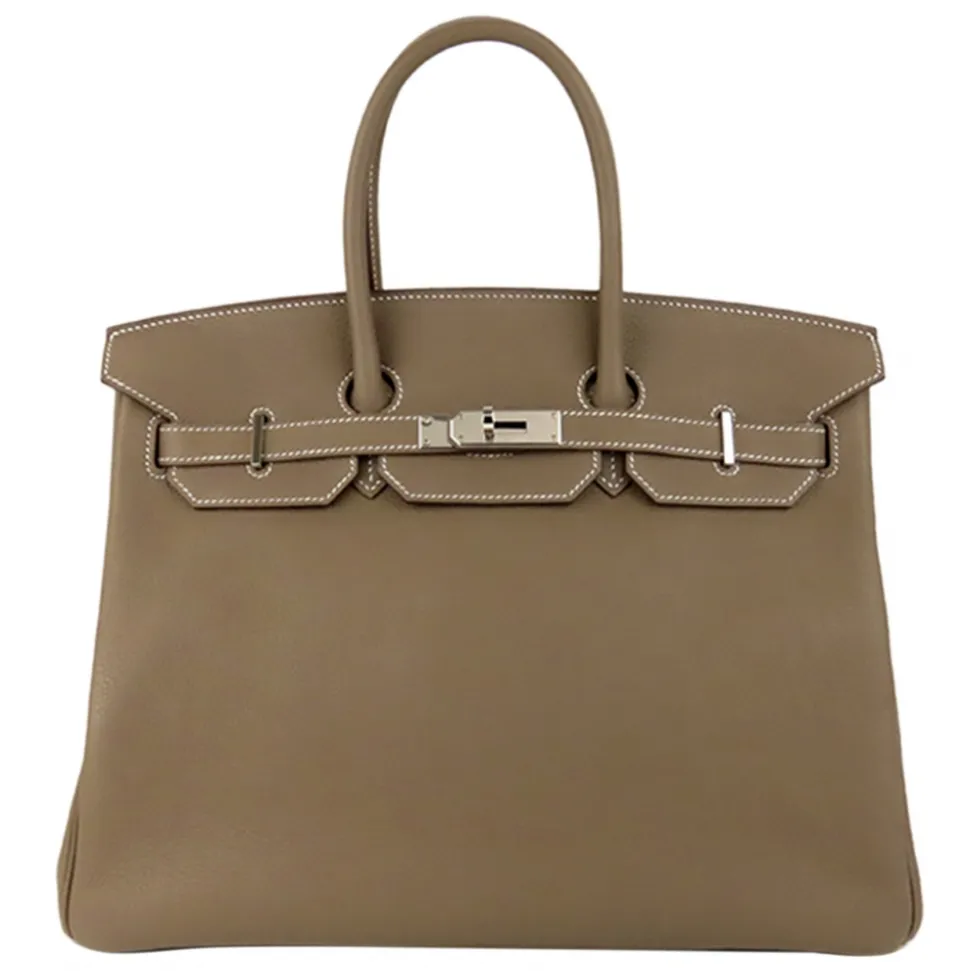 Hermès Vintage - Togo Birkin 35 - Brown Taupe - Leather Handbag - Avvenice