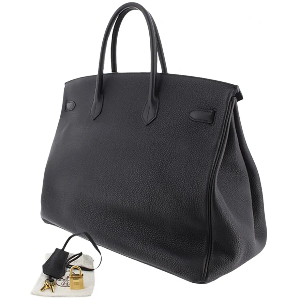 Hermès Vintage - Togo Birkin 40 - Black - Leather Handbag - Avvenice