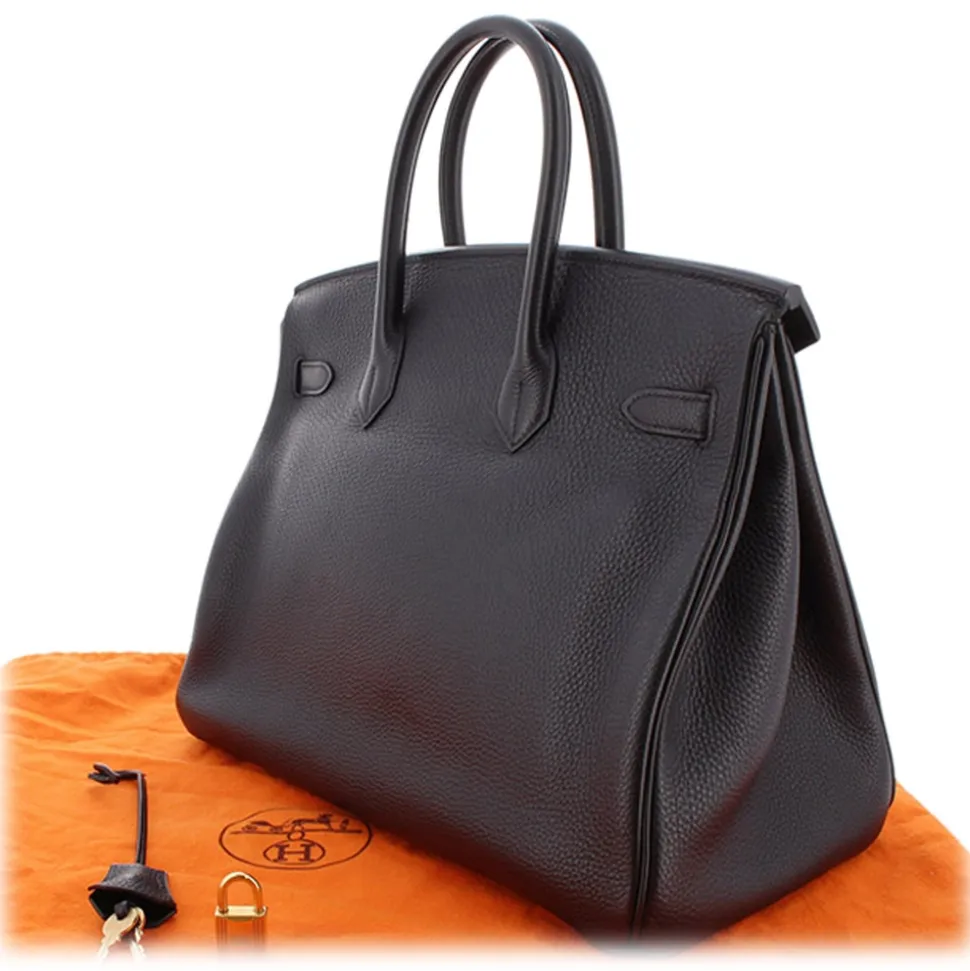 Hermès Vintage - Togo Birkin 35 - Black - Leather Handbag - Avvenice