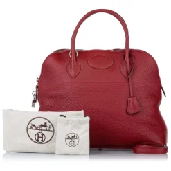 Hermès Vintage - Togo Bolide 35 - Red - Leather Handbag - Avvenice