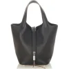 Hermès Vintage - Togo Picotin 18 - Black - Leather Handbag - Avvenice