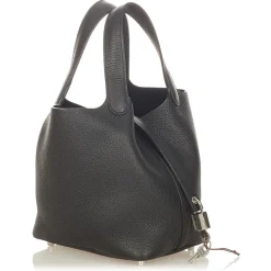 Hermès Vintage - Togo Picotin 18 - Black - Leather Handbag - Avvenice