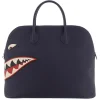 Hermès Vintage - Togo Shark Bolide 45 - Blue Navy - Leather Handbag - Avvenice