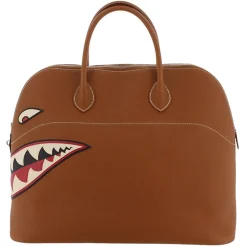 Hermès Vintage - Togo Shark Bolide 45 - Brown - Leather Handbag - Avvenice