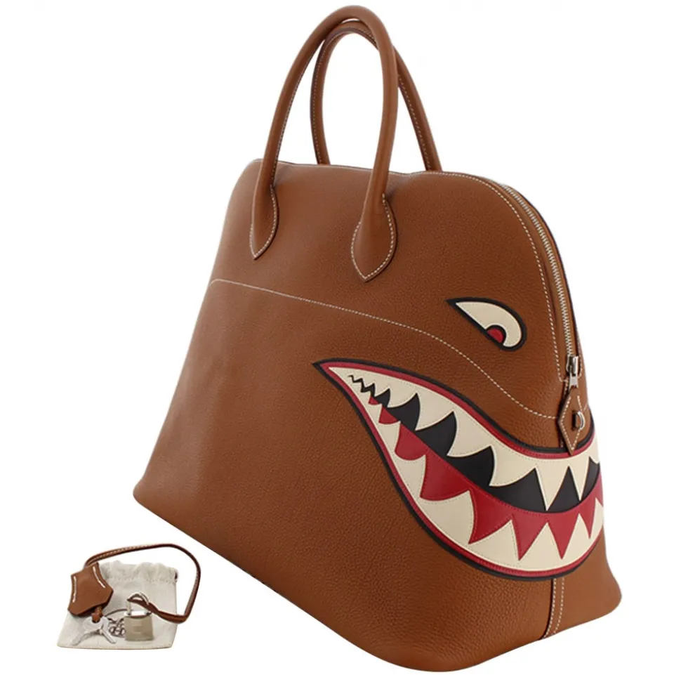Hermès Vintage - Togo Shark Bolide 45 - Brown - Leather Handbag - Avvenice