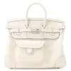 Hermès Vintage - Toile Goeland Swift Cargo Birkin 25 - White - Leather and Calf Handbag - Luxury High Quality - Avvenice