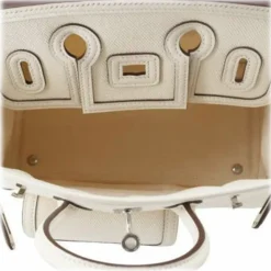 Hermès Vintage - Toile Goeland Swift Cargo Birkin 25 - White - Leather and Calf Handbag - Luxury High Quality - Avvenice