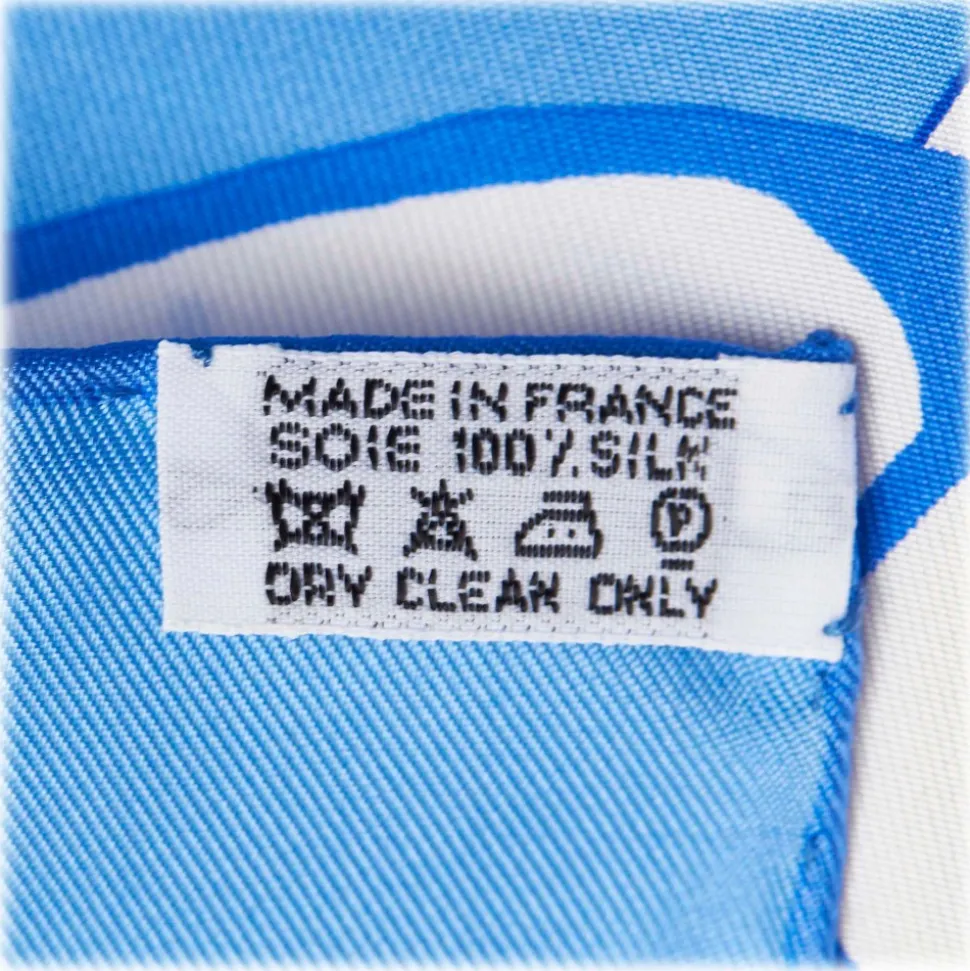 Hermès Vintage - Vive Les Champions Scarf - Light Blue Multi - Silk Foulard - Luxury High Quality - Avvenice