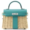 Hermès Vintage - Wicker and Swift Mini Kelly Picnic 20 - Brown - Leather and Calf Handbag - Luxury High Quality - Avvenice