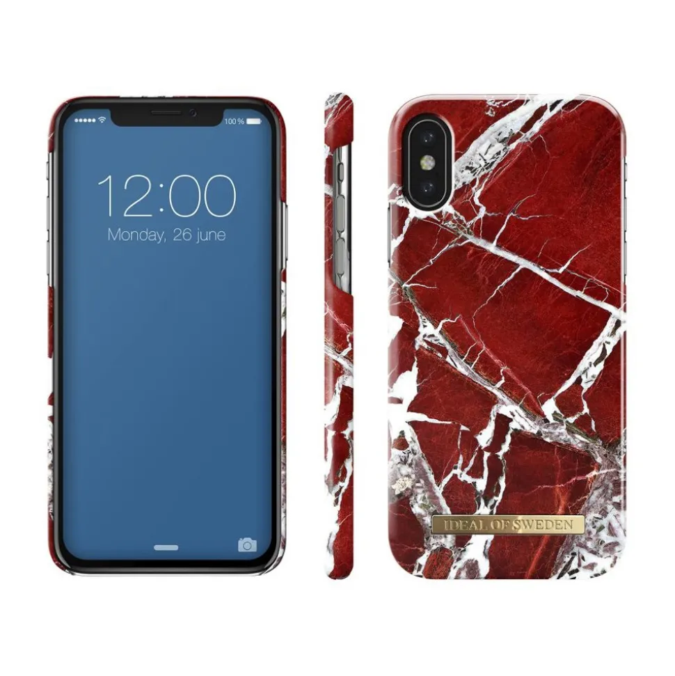 iDeal of Sweden - Fashion Case Cover - Scarlet Red Marble - iPhone XS Max - iPhone Case - New Fashion Collection - Avvenice