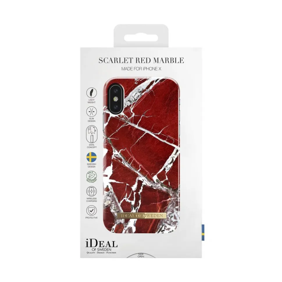 iDeal of Sweden - Fashion Case Cover - Scarlet Red Marble - iPhone XS Max - iPhone Case - New Fashion Collection - Avvenice