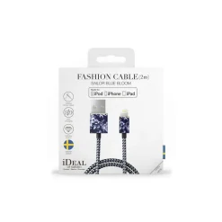 iDeal of Sweden - Fashion Cable - Sailor Blue Bloom - iPhone - Apple - Lightning MFI Certified by Apple - New Fashion Collection - Avvenice