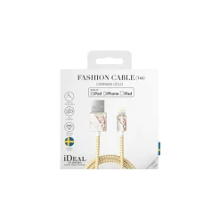 iDeal of Sweden - Fashion Cable - Carrara Gold - iPhone - Apple - Lightning MFI Certified by Apple - New Fashion Collection - Avvenice