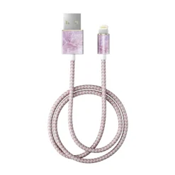 iDeal of Sweden - Fashion Cable - Pilion Pink Marble - iPhone - Lightning MFI Certified by Apple - New Fashion Collection - Avvenice