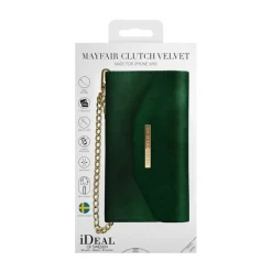 iDeal of Sweden - Mayfair Clutch Velvet Cover - Green - Samsung S9 - iPhone Case - New Fashion Collection - Avvenice