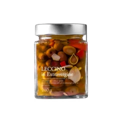 Il Bottaccio - Black Leccino Olives Dressed in Extra Virgin Olive Oil - Italian - High Quality - 280 gr - Avvenice