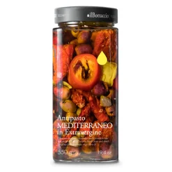 Il Bottaccio - Mediterranean Appetizer in Extra Virgin Olive Oil - Italian - High Quality - 550 gr - Avvenice